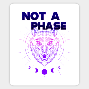 Bisexual Wolf LGBT Not a PHase Sticker